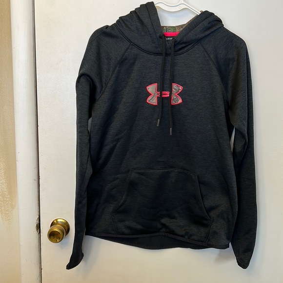 Under Armour Women’s Hooded Sweatshirt Black/Camo Size Small - Picture 1 of 5